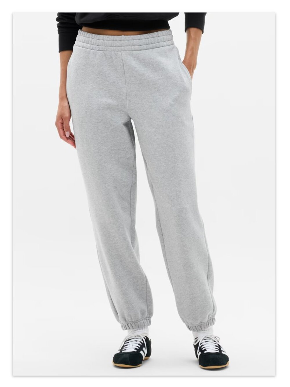 NWT Athleta Forever Fleece Classic Jogger Grey Heather [Size Small]